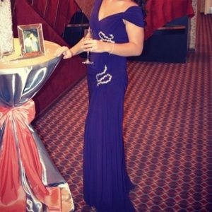 Alberto Makali long evening embellished dress